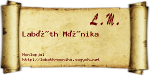 Labáth Mónika névjegykártya